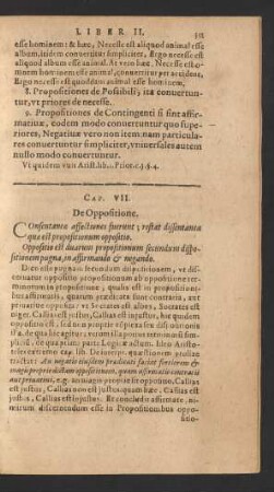 Cap. VII. De Oppositione.