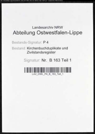 Heiratsbelege zum Zivilstandsregister der Stadt Kamen ( AH 1813)