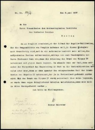 W. Wrede an M. Schede