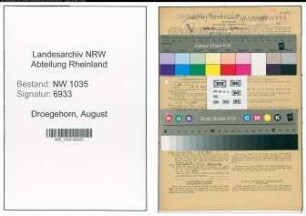 Entnazifizierung August Droegehorn , geb. 21.03.1904 (Bergmann)