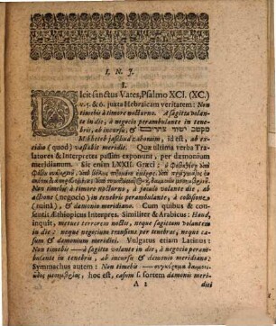 Dissertatio Philologica, In Ultima Verba Vers. VI. Psalmi XCI. De Daemonio Meridiano