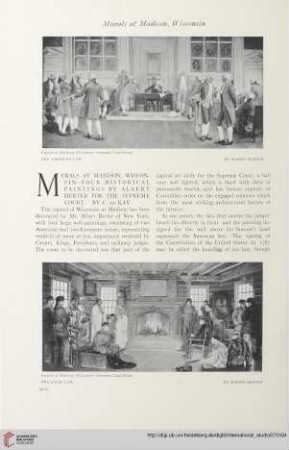 Murals at Madison, Wisconsin-four historical paintings by Albert Herter for the Supreme Court