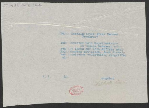 Brief an Frantisek Neumann : 06.01.1912