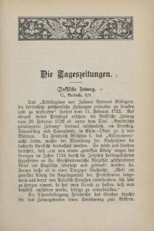 Die Tageszeitungen
