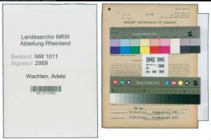 Entnazifizierung Adele Wachten , geb. 17.01.1911 ()