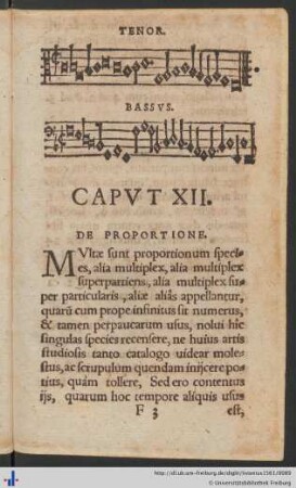 Caput XII. De Proportione