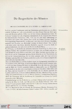 Die Baugeschichte des Münsters