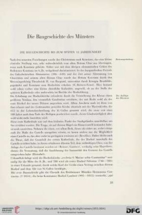 Die Baugeschichte des Münsters