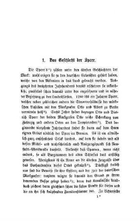 1. Das Geschlecht der Sparr