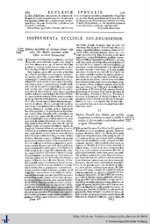 Instrumenta Ecclesiae Ruraemundensis.