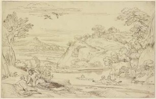 Landschaft mit badenden Nymphen