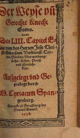 Der weyse und gerechte Knecht Gottes