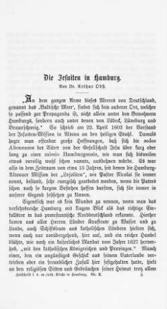 Die Jesuiten in Hamburg.