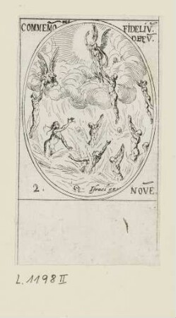 November - Totengedenktag, Blatt 98 der Folge "Les images de tous les saincts et saintes de l'année"