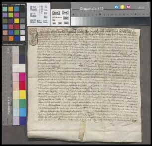 Dolgesheim: Schultheiß und Schöffen des Gerichts Dolgesheim beurkunden, daß Hans Rhein von der Pfarrkirche zu Dolgesheim 25 fl. zu fünf Ort Zins u...