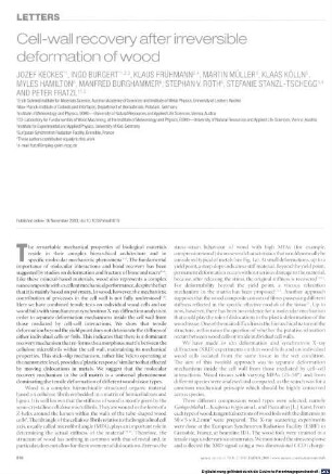Cell-wall recovery after irreversible deformation of wood