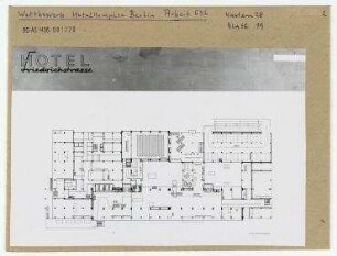 Wettbewerb Hotel-Komplex Berlin ("Hotel Friedrichstraße"). Berlin, Mitte, Friedrichstraße/Clara-Zetkin-Strasse/Mittelstraße/Neustädtische Kirchstraße