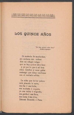 Los quince años