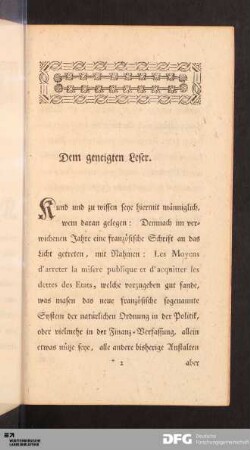 Dem geneigten Leser