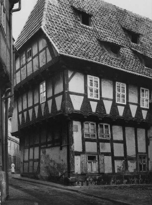 Quedlinburg. Fachwerkhaus in der Wordgasse