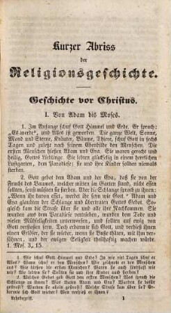 Katholischer Katechismus oder Lehrbegriff : nebst einem kurzen Abrisse der Religionsgeschichte von Anbeginn der Welt bis auf unsere Zeit ; für die Jugend sowohl als für Erwachsene