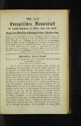 Maximilian Julius Leopold : Herzog von Braunschweig und die Garnison- (Leopold-) Schule zu Frankfurt a./Oder