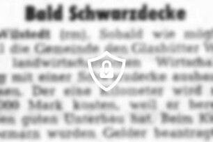 Bald Schwarzdecke