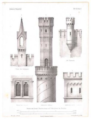 Dampfmaschinenhaus in Babelsberg (Architectonisches Skizzenbuch, 1859, Heft XLI, Bl. 3)