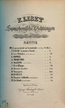 Symphonische Dichtungen für großes Orchester, 8. Héroïde funèbre