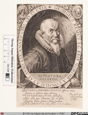 Bildnis Georg Rehm (lat. Remus)