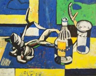 Stillleben mit Flasche