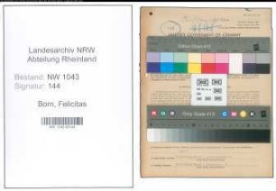 Entnazifizierung Felicitas Born , geb. 15.04.1912 (Verwaltungsangestellte)