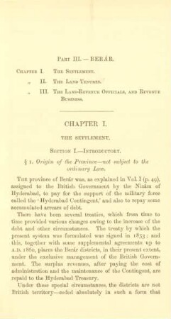 Chapter I. The settlement