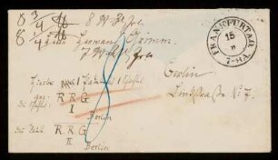 Brief von Rudolf Grimm an Herman Grimm