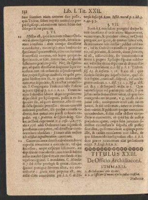 Titulus XXIII. De Officio Archidiaconi