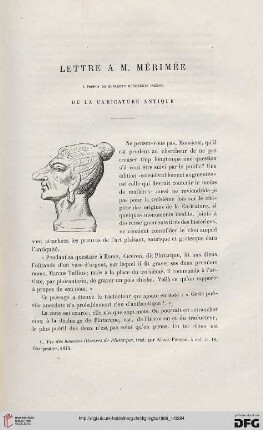 2. Pér. 1.1869: Lettre à M. Mérimée à propos de quelques monuments inédits de la caricature antique