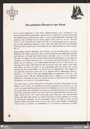 Das politische Element in der Kunst