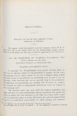 Bijlage XXXIVa. Rapport van Jan de Putt ..., 1761