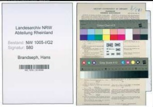 Entnazifizierung Hans Brandseph , geb. 12.01.1891 (Sekretaer)