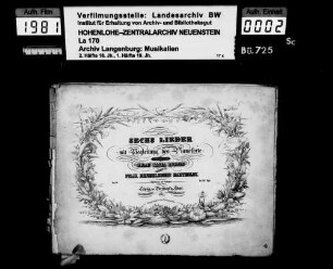 Felix Mendelssohn-Bartholdy (1809-1847): Sechs Lieder / mit Begleitung des Pianoforte / componirt und / Frau Livia Frege / zugeeignet von / Felix Mendelssohn-Bartholdy / Op. 57 Leipzig, bei Breitkopf & Härtel