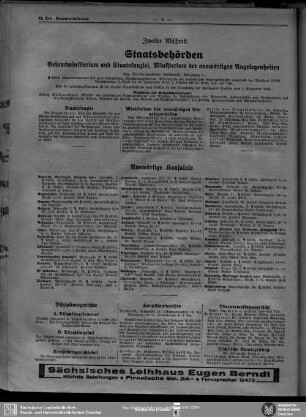 Zweiter Abschnitt. Staatsbehörden