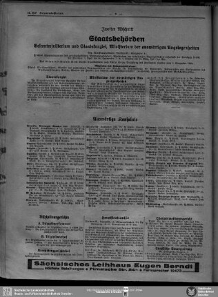 Zweiter Abschnitt. Staatsbehörden