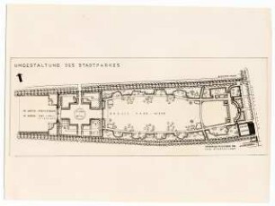 Stadtpark, Hindenburg: Umgestaltung des Stadtparkes: Grundriss