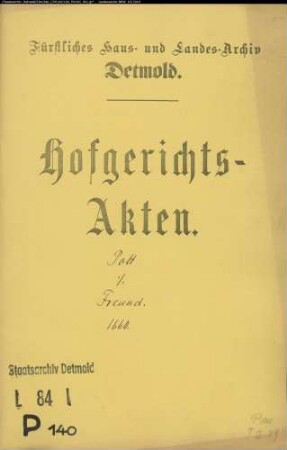 Pott, Aeneas zu Bielefeld gegen Konrad Freund - Kornlieferung