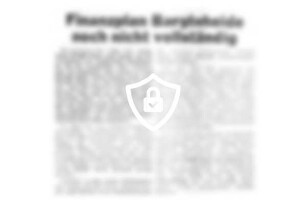 Finanzplan Bargteheide noch nicht vollständig