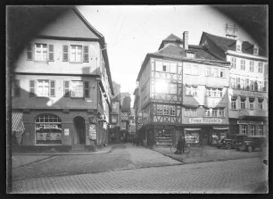 Marktplatz mit Blick in die Eichelgasse zwischen Gebäude Eichelgasse 1 und Marktplatz 3