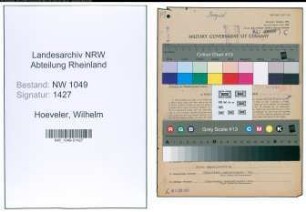 Entnazifizierung Wilhelm Hoeveler , geb. 09.07.1903 (Drogist)