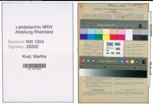 Entnazifizierung Martha Kost , geb. 22.12.1902 ()