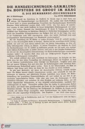 9(1917) S. 6-22: Die Handzeichnungen-Sammlung Dr. Hofstede de Groot im Haag, [2], die Rembrandt-Zeichnungen