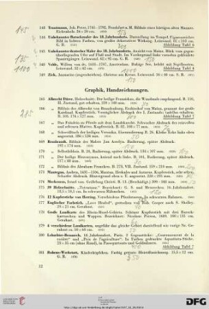 Graphik, Handzeichnungen (Nr. 165-187)